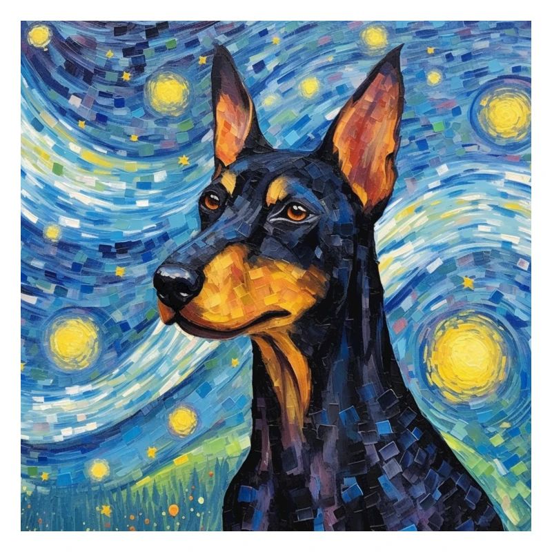 Doberman Nuit étoilée