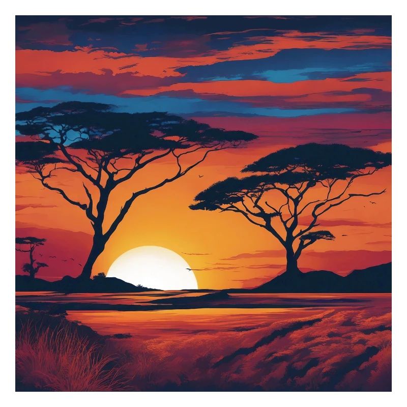 Afrika Steppe und Tiere