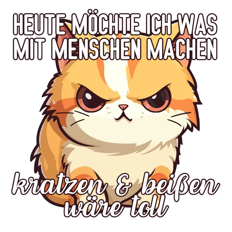 Heute möchte ich was mit Menschen machen Katze