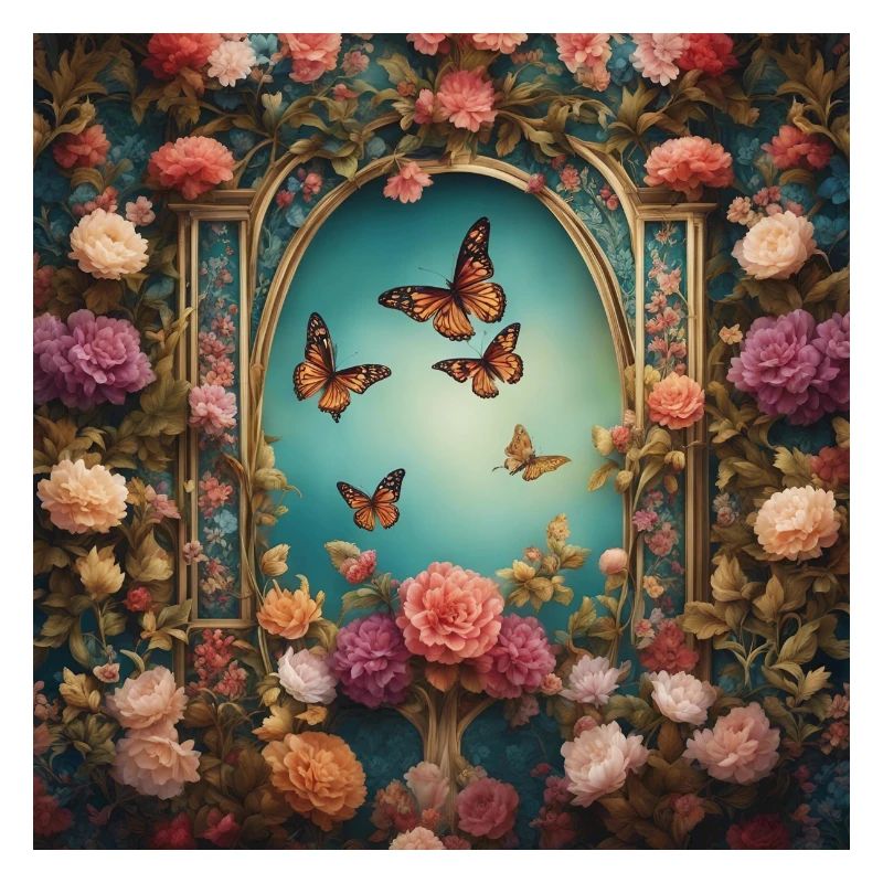 Fleurs et papillons