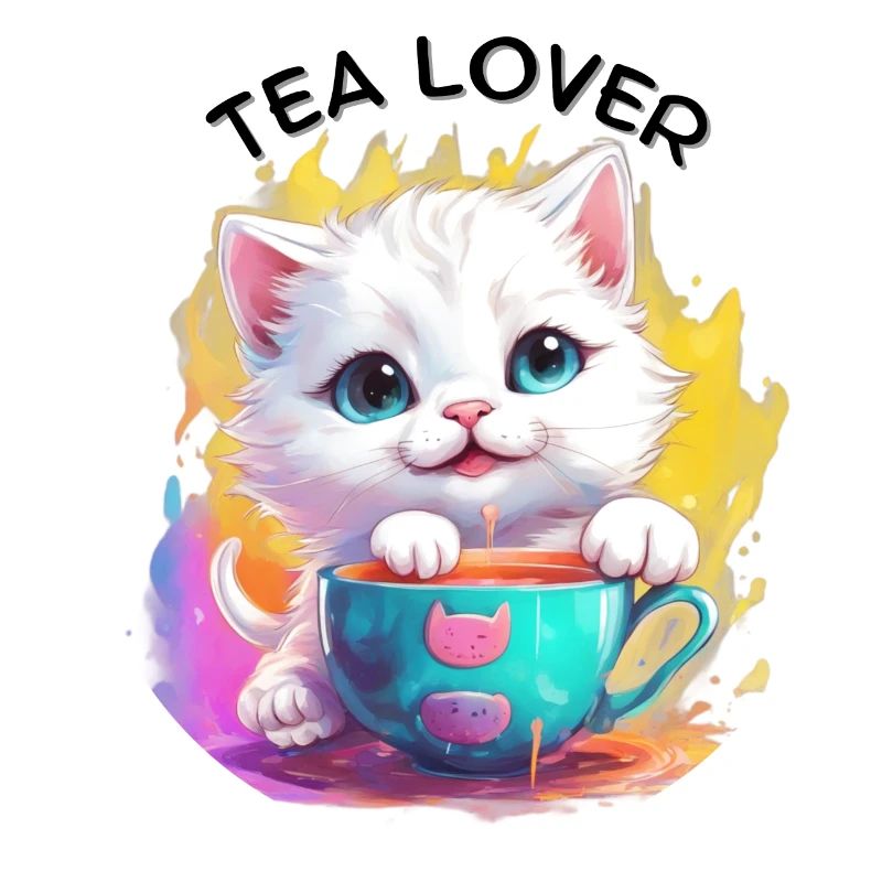 Cat with tea