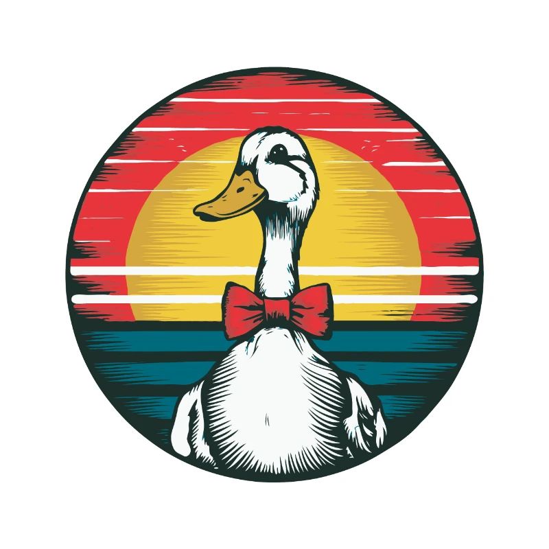 Canard avec un nœud papillon