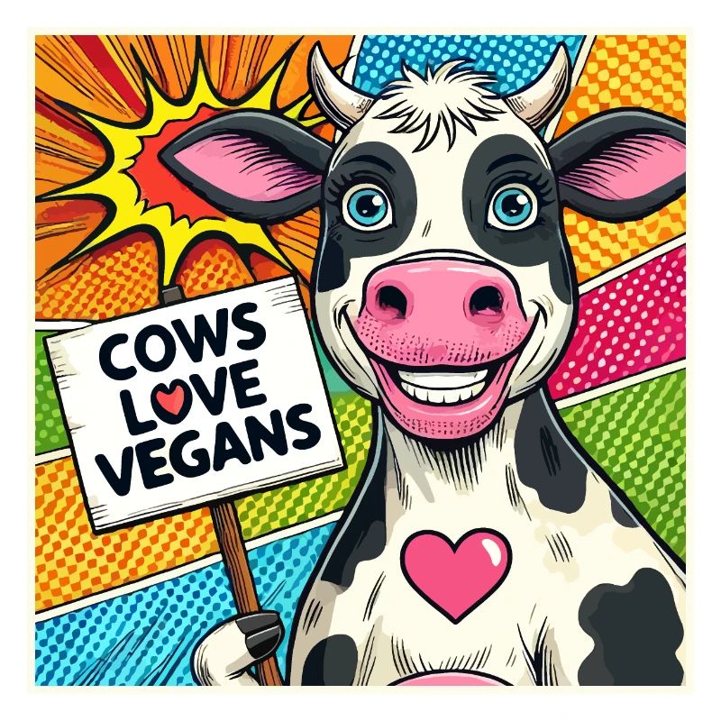 Cows Love Vegans Popart