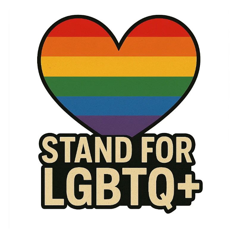 Pride Heart LGBT Support Design