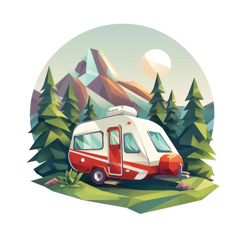Oldschool Camping – Modern im Low Poly Look