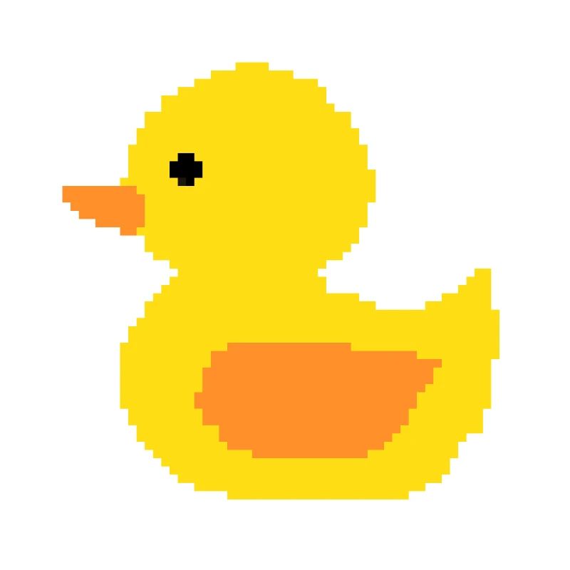 Pixel Duck Rétro Jaune