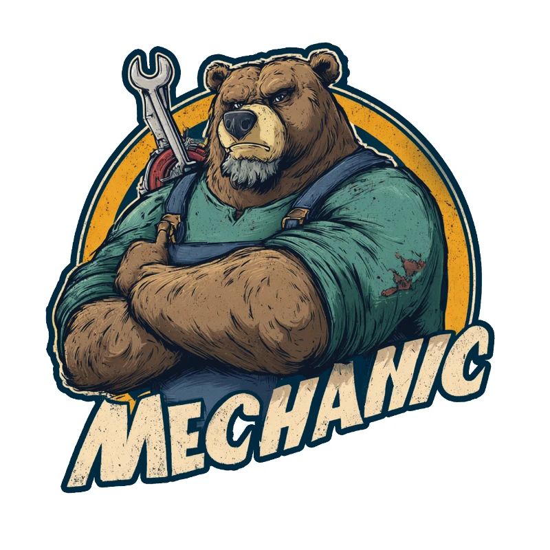 Mechanic Bear Strong Workshop Motif