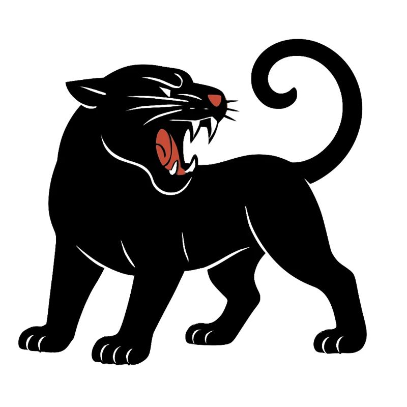 Schwarzer Panther Brüllt