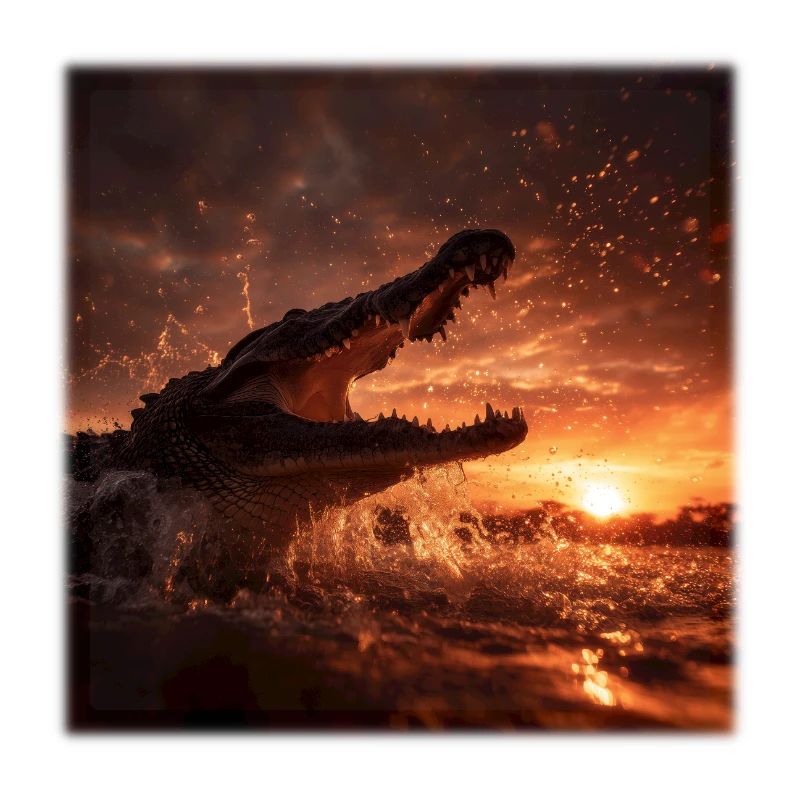 Action des crocodile sauvages : Sunset River