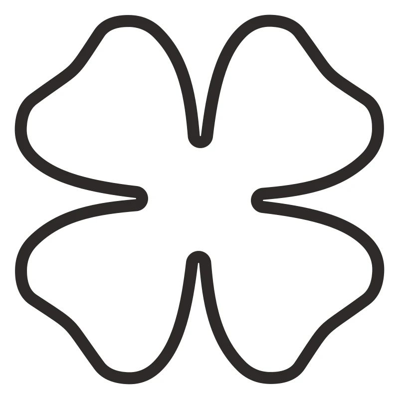 Kleeblatt Glücksbringer – Minimalistisches Design