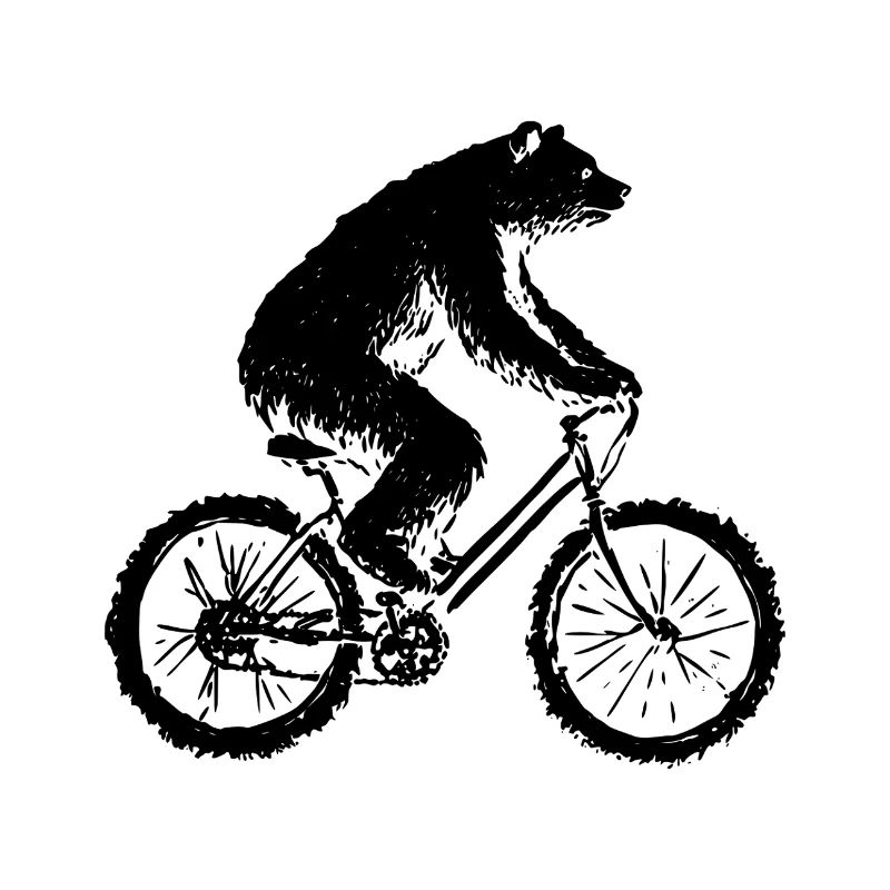 Funny Bicycle Bear