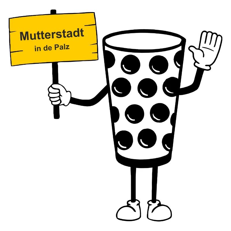 Dubbeglas mit Schild Mutterstadt