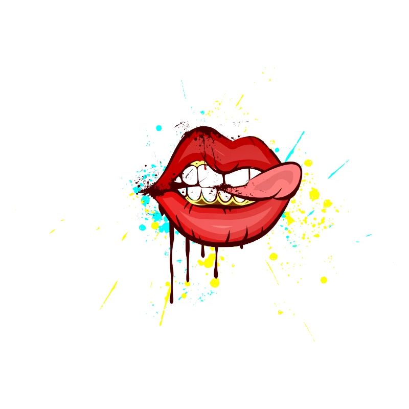 Dessin d'art graffiti: Human Lips