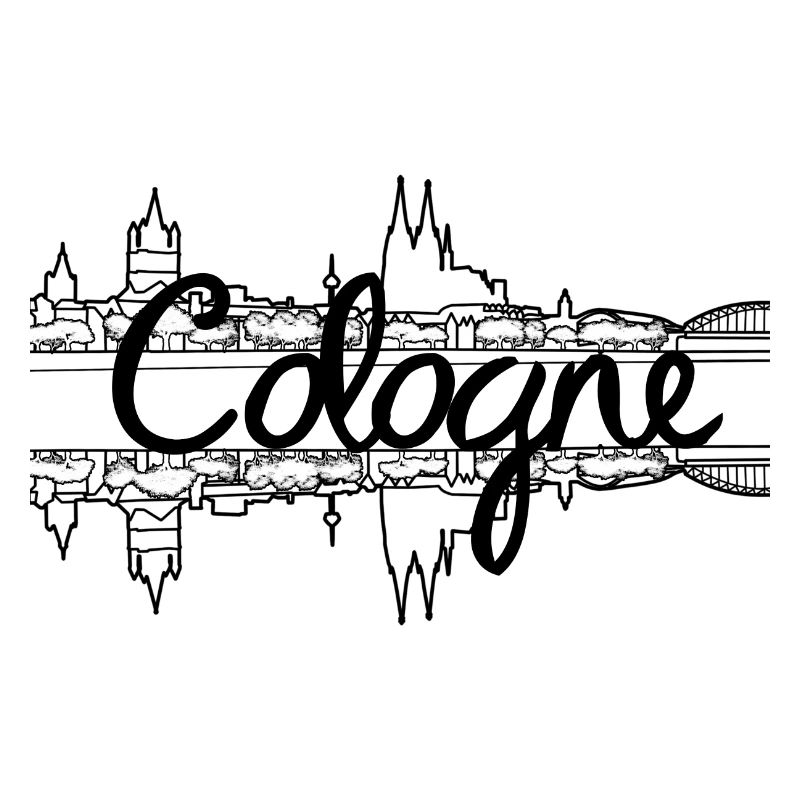 Cologne Skyline - Black