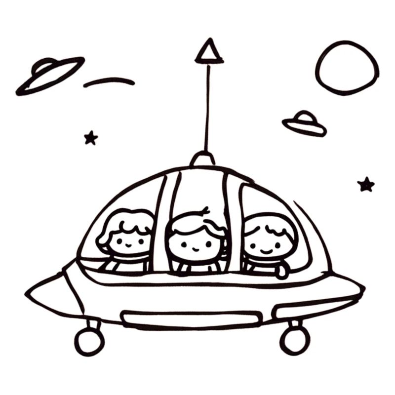 Petit équipage d’OVNI dans l’espace