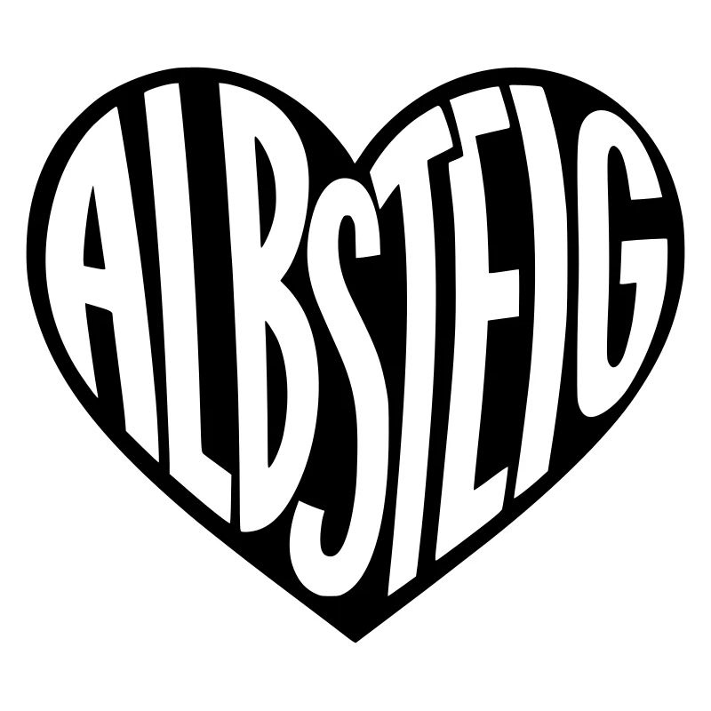 Albsteig, Black Forest Heart Typography