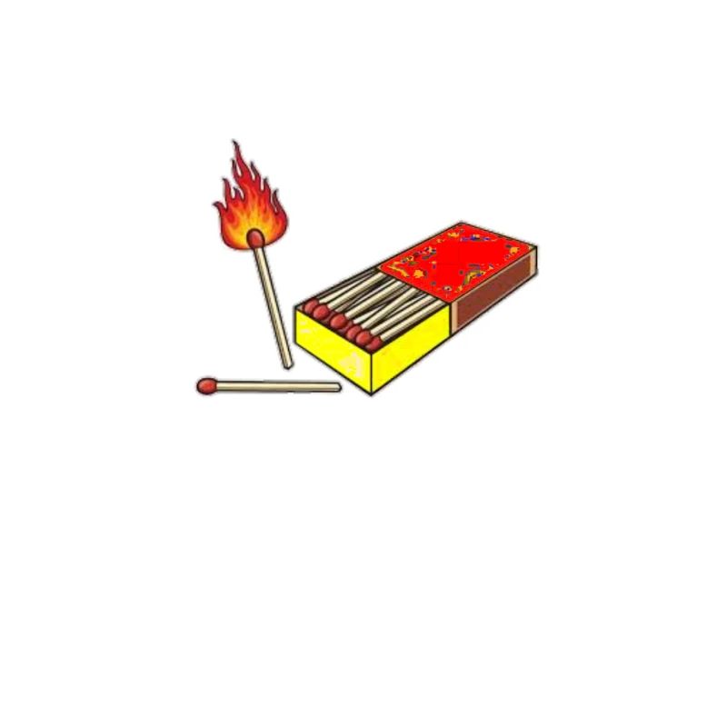 Burning matchstick