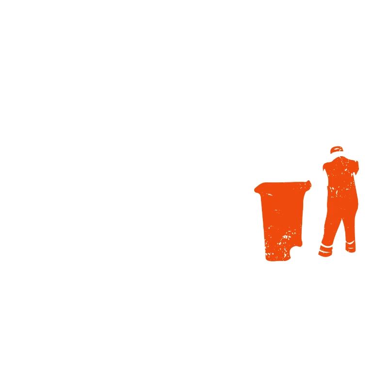 Müllmann evolution geschenk job beruf müll orange