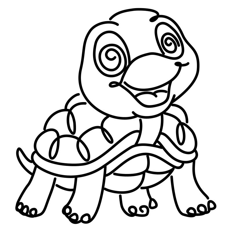Tortue monochrome
