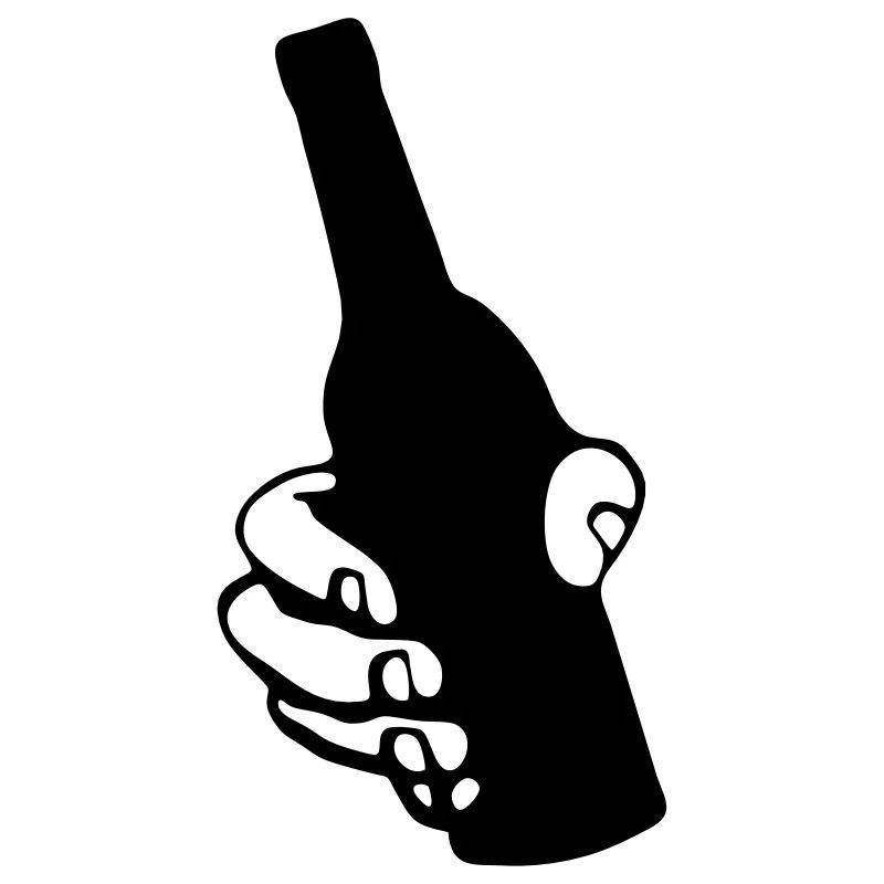 hand mit bierflasche
