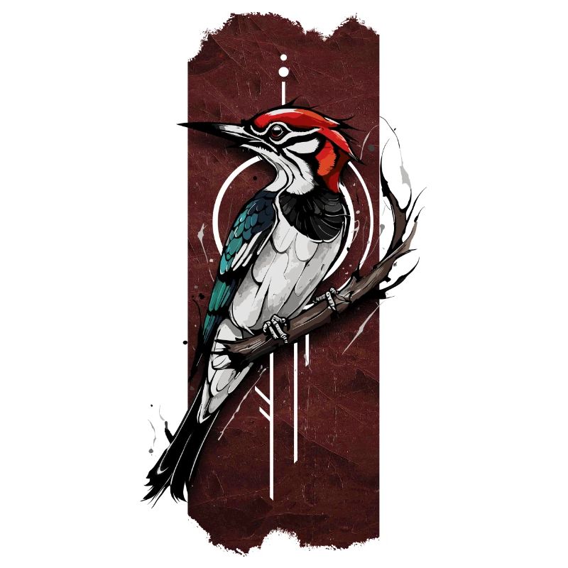 Rhythmic Drummer: Woodpecker's Percussion
