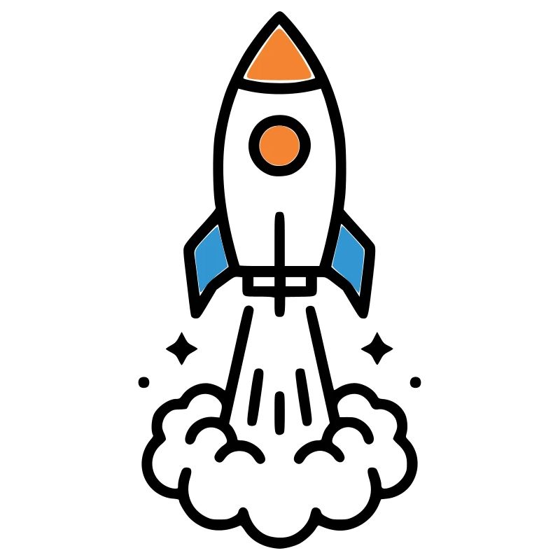 Comic spatial Rocket Launch