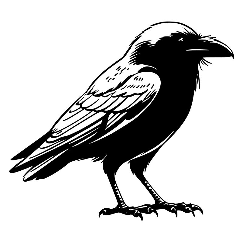 Raven as vector graphic
