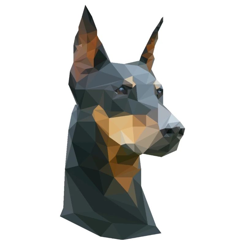 Low-Poly Dobermann
