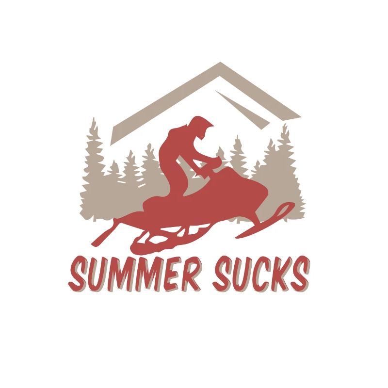Summer sucks Schneemobil geschenkidee