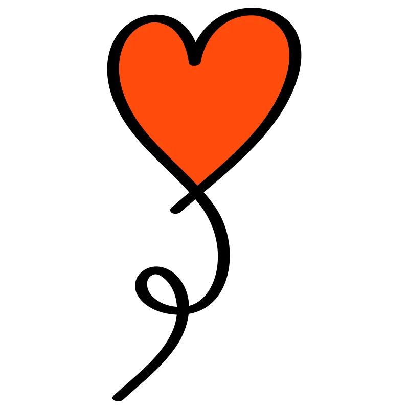 Heart on a thread two-tone