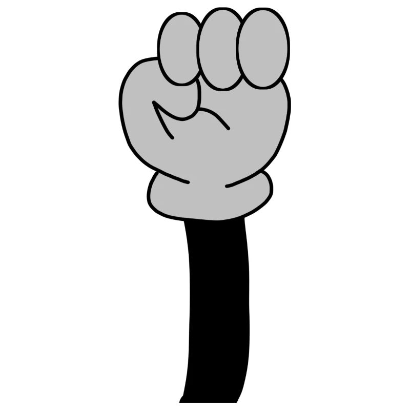 Erhöhte Faust Symbol
