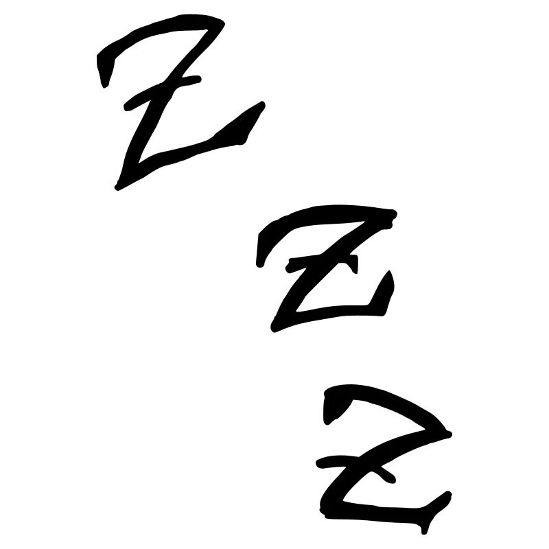 ZZZ Comic lettering for "Sleeping" gift