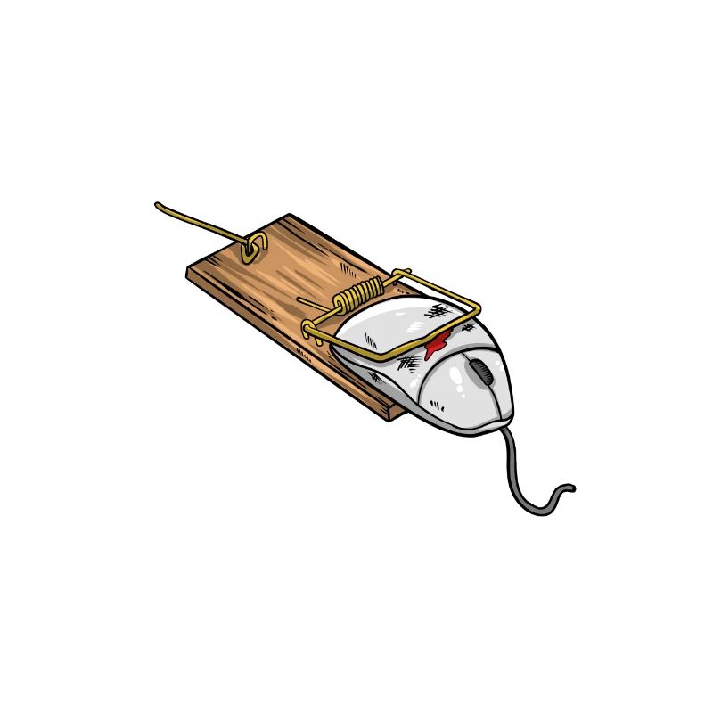 Gamer mouse trap computer mouse