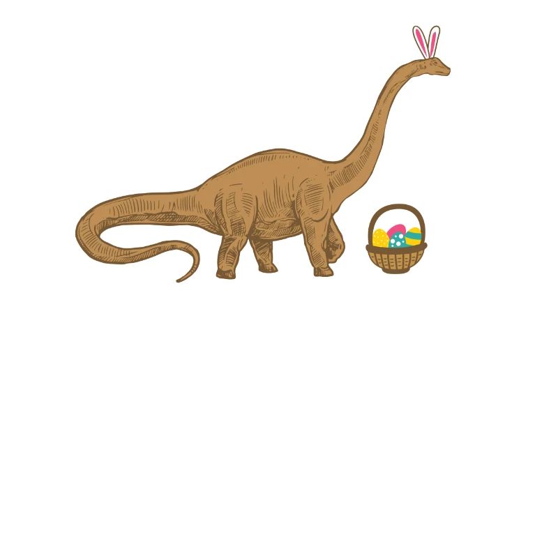 Happy Easter Dinosaur Brontosaurus Apatasaurus