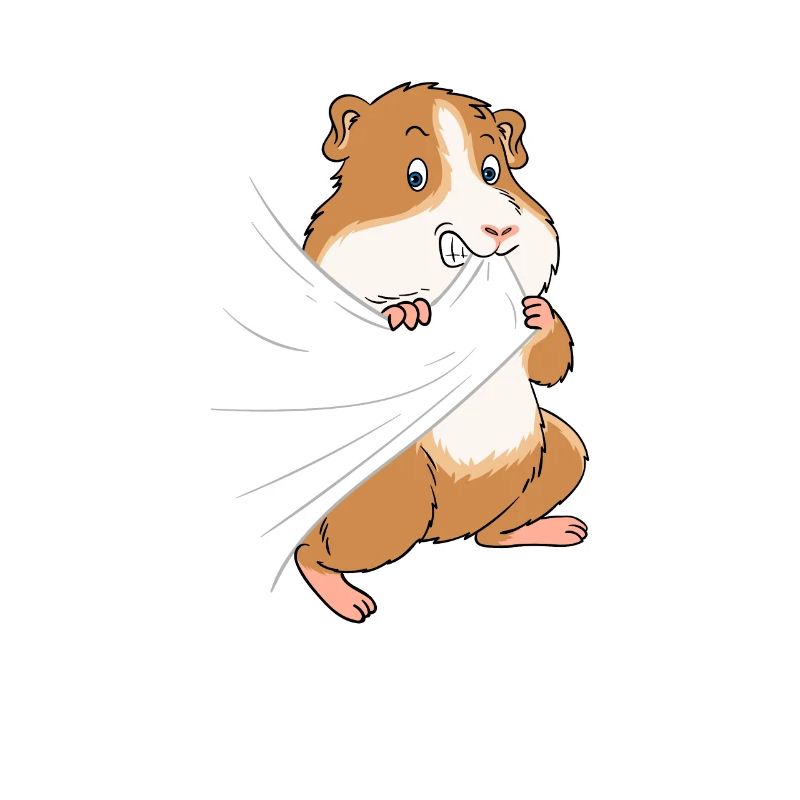 Guinea pig gnaw nibble hide design