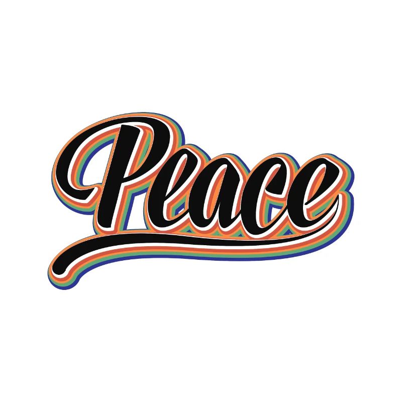 Peace, Frieden, Regenbogen, Hippie,