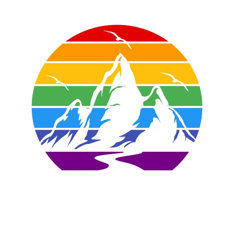 Finden Sie Einen Regenbogen-Tag-Gebirgsvögel