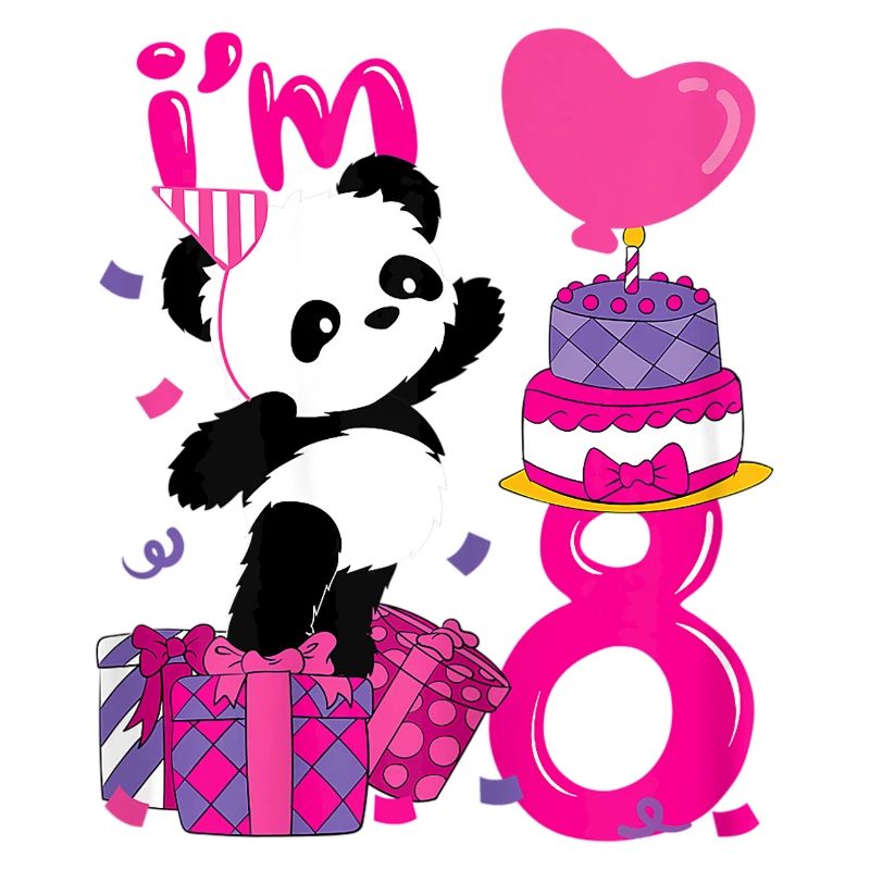 Panda 8. Geburtstag Seit 2013 Pink
