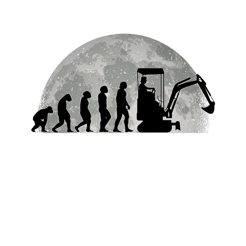 Baggerführer Bagger Evolution Mond Baggerfahrer