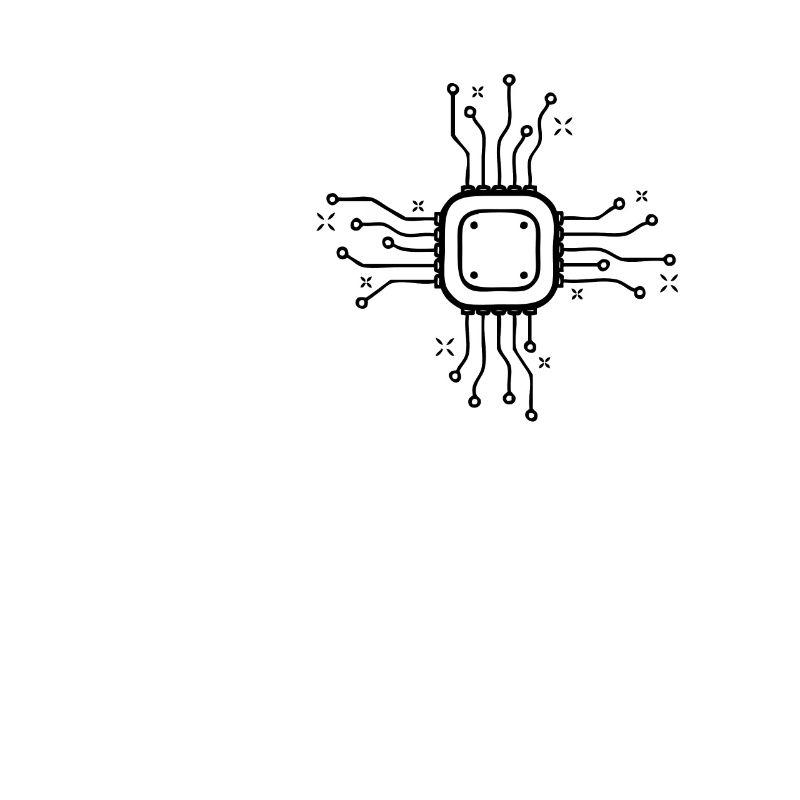 Computer chip, CPU heart - Computer Geek