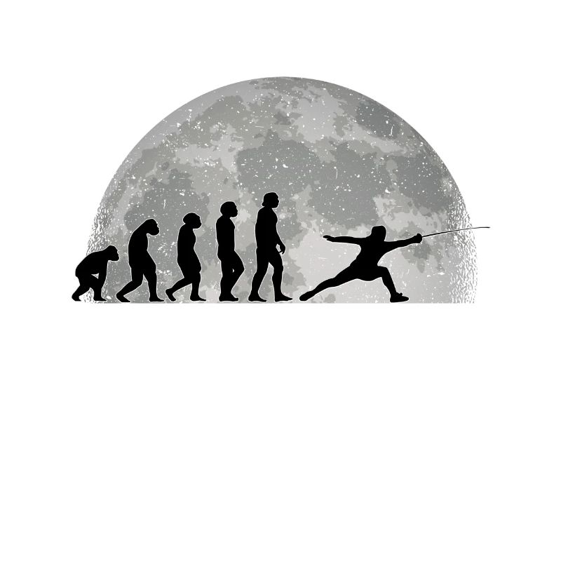 Fechten Evolution Mond Fechter Sportfechter