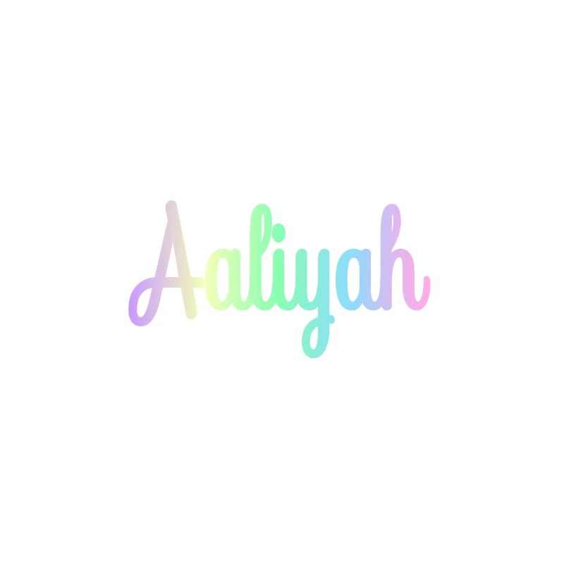 AALIYAH Rainbow Cursive minimaliste