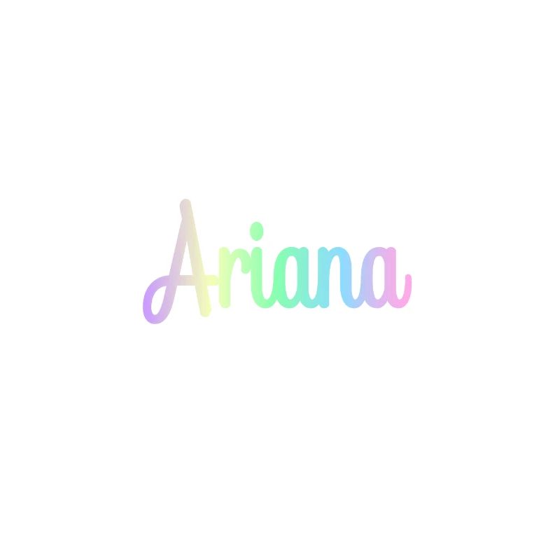 ARIANA Rainbow Minimalist Cursive