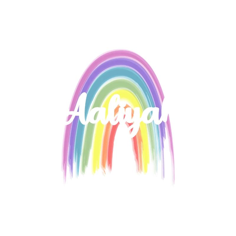 AALIYAH Rainbow Cursive