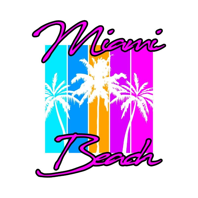 Miami Beach Sun Beach Palm Trees