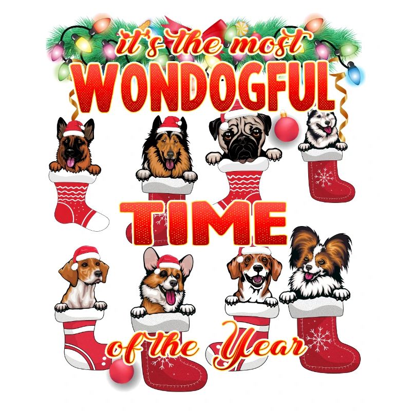 Période merveilleuse de l’année - Chiens mignons Noël