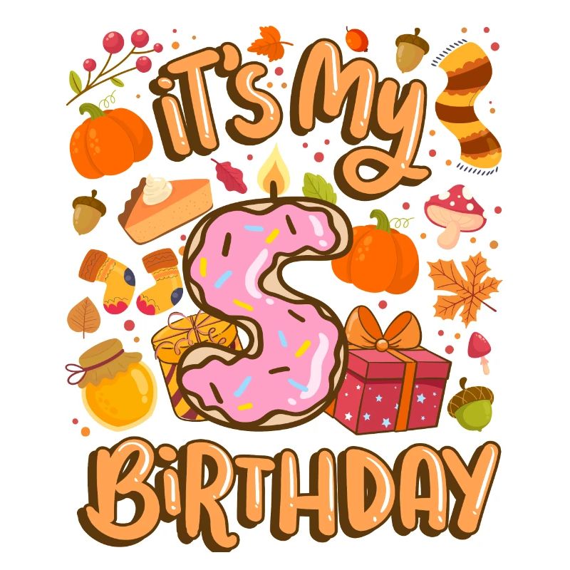 C’est mon 5 anniversaire automne feuille d’érable automne