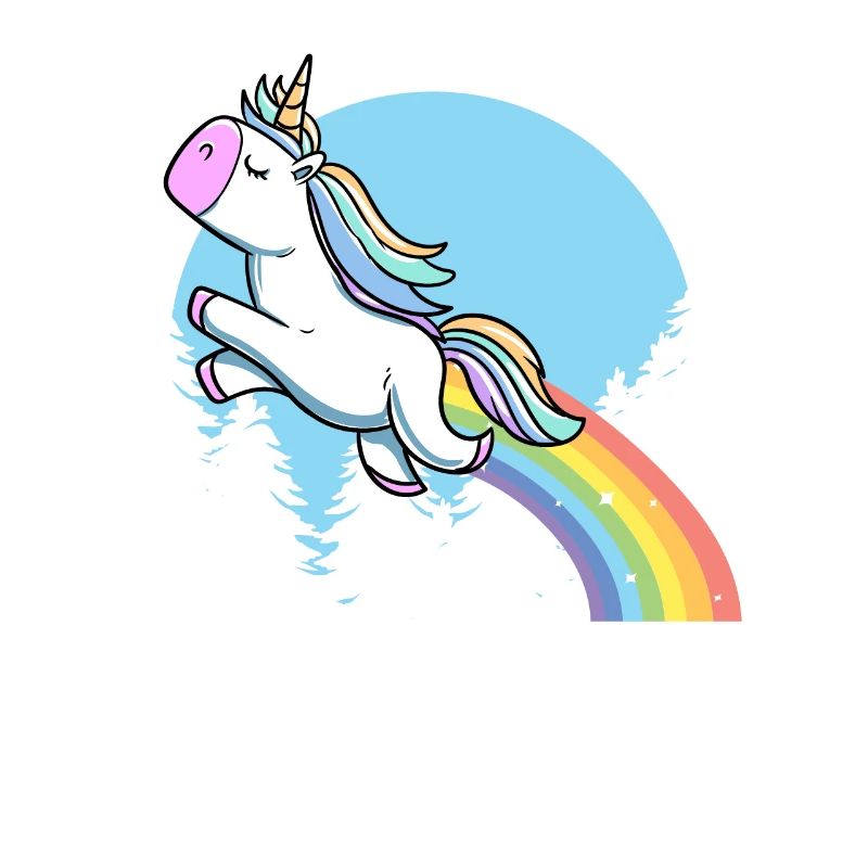 Ich möchte süßes Einhorn mit Regenbogendesign glauben