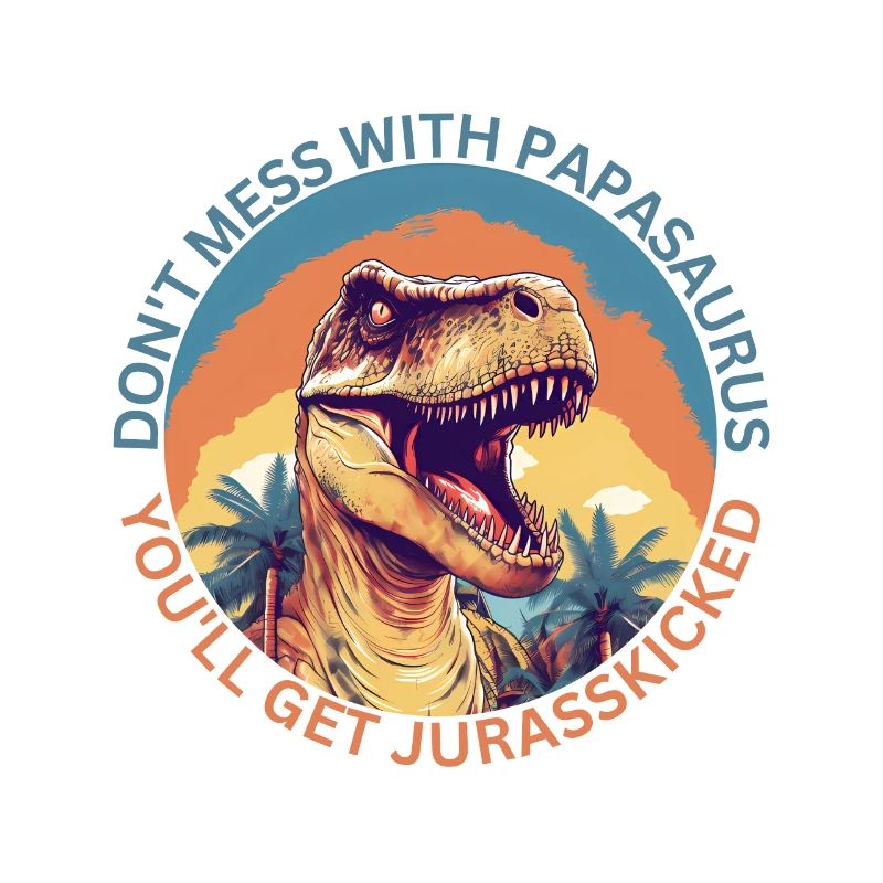 Witziges Papa Papasaurus Dino Dinosaurier Geschenk