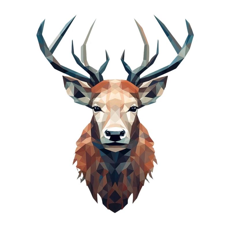 Cerf - élégant, moderne, abstrait - art du cerf